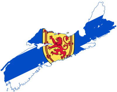 Nova Scotia flag map